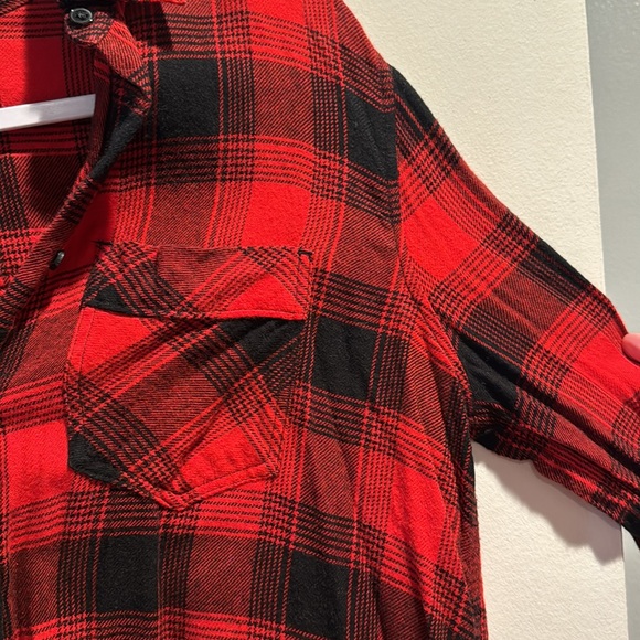 Express Cotton “Flannel” Button Down Top - Picture 3 of 7